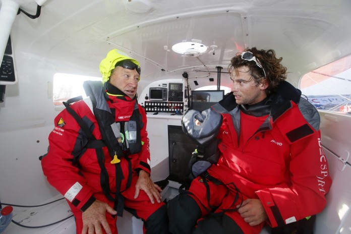 Francis Joyon et Gwenolé Gahinet IDEC Sport Trophée Jules Verne