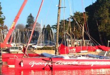 Acanthe Ingénierie aux côtés d´Anne Caseneuve Trimaran Acanthe Ing�nierie