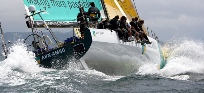 ABN AMRO équipage au rappel