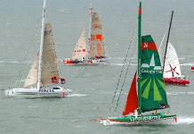 Départ en fanfare pour les multicoques Transat Jacques Vabre / Départ des multicoques