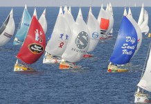 Les Figaristes dans le sillage d´Ulysse Figaro en flotte sous spi