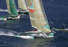 Dix-huit coques cap au sud Géant et Groupama