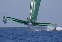 Franck Cammas à l’entrainement… Groupama 2