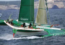 Cammas en tête à Marseille Groupama 2 - Franck Cammas