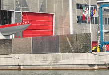 Port America´s Cup, 750 ans d´histoire Luna Rossa bâché à Valencia