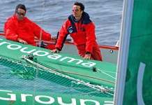 Russell Coutts équipier de choc sur Groupama Russell Coutts à la barre de Groupama