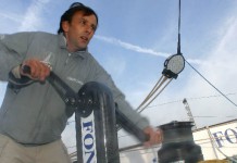 Alain Gautier au départ du Rhum Alain Gautier