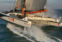 200 milles d´avance pour Orange II à mi-parcours Bruno Peyron - Orange II