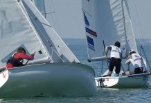 Hold-up tricolore sur le podium ! Chpt d'Europe 470 2006 Hongie