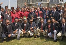 Gery Trentesaux, capitaine des Bleus Commodore's Cup 2006 Equipes de France trophée