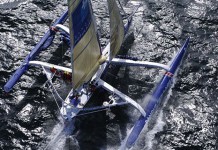 Les multis en piste sur un parcours celtique trimaran Banque Populaire IV Bidégorry