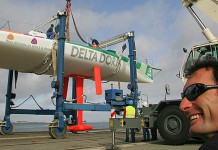 Delta Dore, version 60 pieds : c´est lancé ! Mise à l'eau Delta Dore 60 Cherbourg