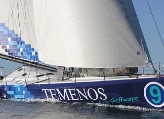 Dominique Wavre et Michèle Paret sur la Barcelona World Race Temenos 2 sous voiles