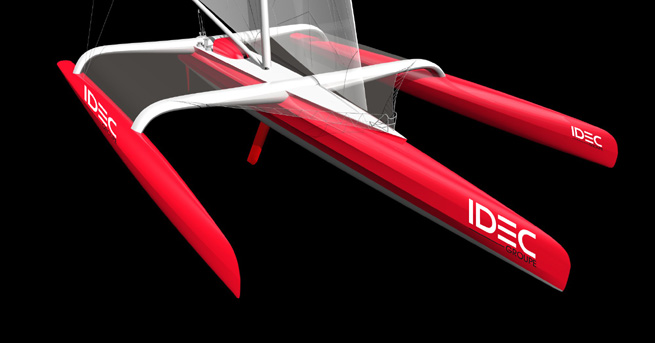 Dessin 3D du nouveau Trimaran Idec