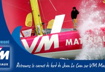 Jean Le Cam dans le tableau arrière de Bilou, à quelques heures de l’arrivée Carnet de bord