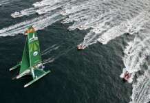 Top départ du Record SNSM Franck Cammas / Groupama