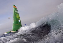 Cammas et Thompson en tête ce matin… Franck Cammas / Groupama