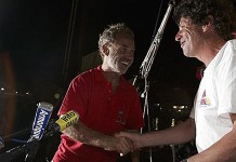 Roland Jourdain vainqueur in extremis devant Jean Le Cam ! Victoire Roland Jourdain Jean Le Cam 2ème Route du Rhum 2006