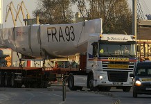 FRA93 arrive à sa base Areva Challenge FRA93 arrive à Valence