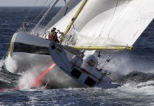 Stamm joue les grimpeurs Bernard Stamm sur Poujoulat