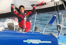 Kojiro Shiraishi second à Norfolk Kojiro Shiraishi arrivée Norfolk Etape 2 Velux 5 Oceans