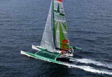 Groupama à l’approche de Terre-Neuve Groupama remporte le record de la Route de la Découverte