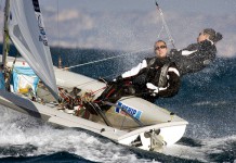 Laser, 470 et Finn s´apprêtent à débuter leurs championnats d´Europe Ingrid Petitjean et Nadège Douroux dans la brise