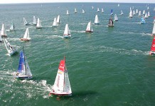 Isabelle mène la danse depart mini transat 6.50 2007