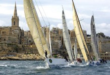 Départ prudent pour un tour de la Sicile express Depart Middle Sea Race