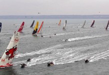 Départ des monocoques de la Transat Jacques Vabre départ