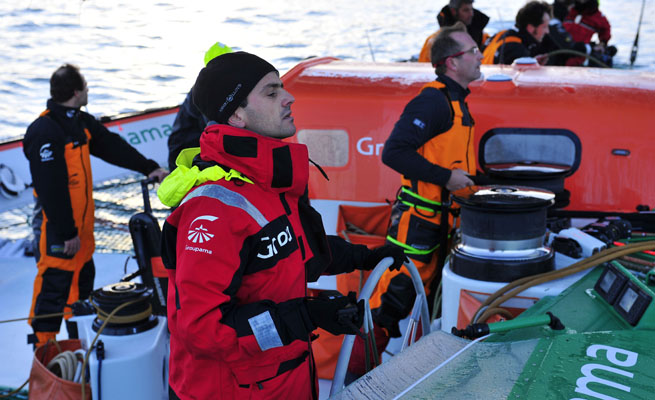 Franck Cammas à la barre de Groupama 3 Franck Cammas à la barre de Groupama 3