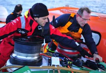 Groupama 3 à l’équateur demain, en six jours… Franck Cammas et Jacques Caraes à bord de Groupama 3