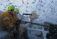 Gros temps pour Gitana 13 en approche de Yokohama Gitana 13 pacfique Nord gros temps