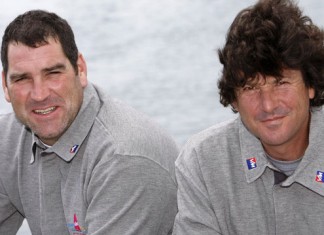 VM Matériaux en chantier, Jean Le Cam s’entraîne en Figaro Le Cam et Morvan