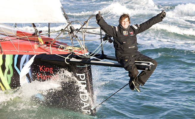 Brian Thompson arrivee Vende Globe Brian Thompson arrivee Vende Globe