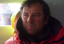 Lionel Lemonchois en sécurité dans sa coque centrale Lionel Lemonchois