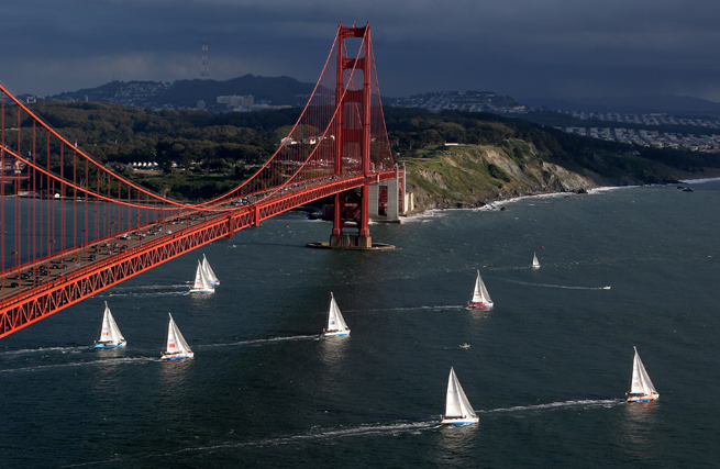 Les clippers au départ de San Francisco Les clippers au départ de San Francisco