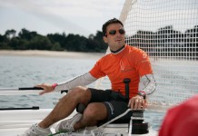 Franck Cammas se distingue lors de la journée d´entraînement Franck Cammas Trophée Clairefontaine