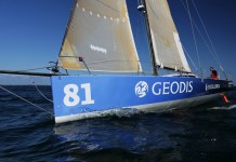 Dans les allées du Nautic, Class40, VOR… Geodis