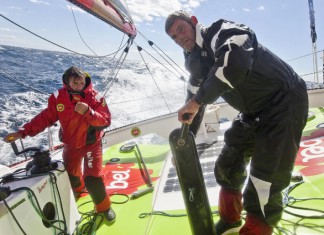 Des conditions plus maniables ce vendredi matin A bord de Groupe Bel