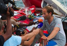 Le récit de Nicolas Lunven, 24 heures après Nicolas Lunven vainqueur transat