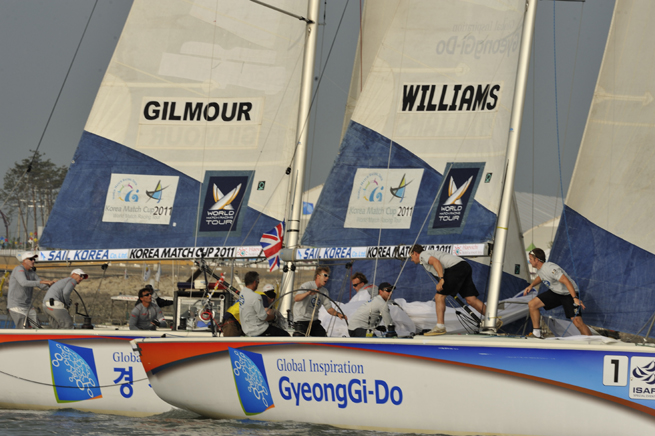 Williams contre Gilmour en Corée Williams contre Gilmour en Corée