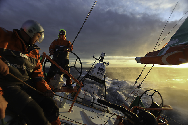 A bord de Groupama A bord de Groupama