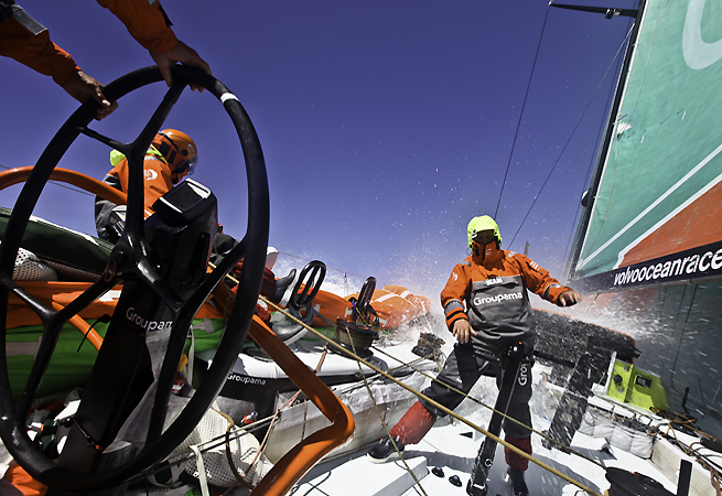 A bord de Groupama A bord de Groupama