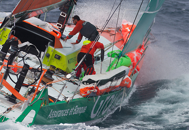 Arrivée Groupama à Auckland Arrivée Groupama à Auckland