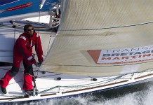 Erwan Tabarly se recale entre ses adversaires et l´arrivée Armor Lux Comptoir de la mer