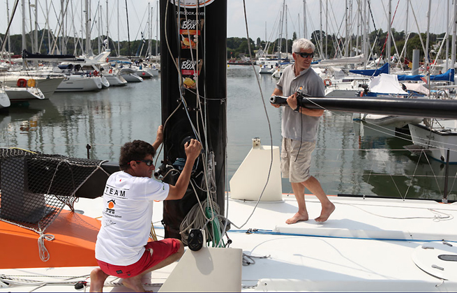 Le Cam et Riou ensemble sur Jacques Vabre 2013 Le Cam et Riou ensemble sur Jacques Vabre 2013