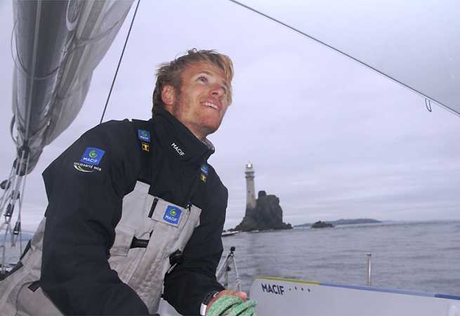 François Gabart au Fastnet François Gabart au Fastnet