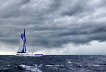 Top départ pour Armel Le Cléac’h ! Méditerranée 2013 Banque Populaire Armel Le Cléac`h