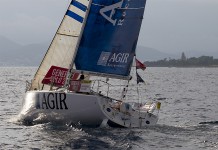 La flotte au près dans moins de 10 noeuds de vent Agir Recouvrement dernière étape 2013